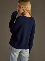 USA Lightweight Knit Sweater Navy