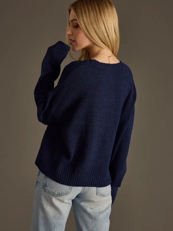 USA Lightweight Knit Sweater Navy