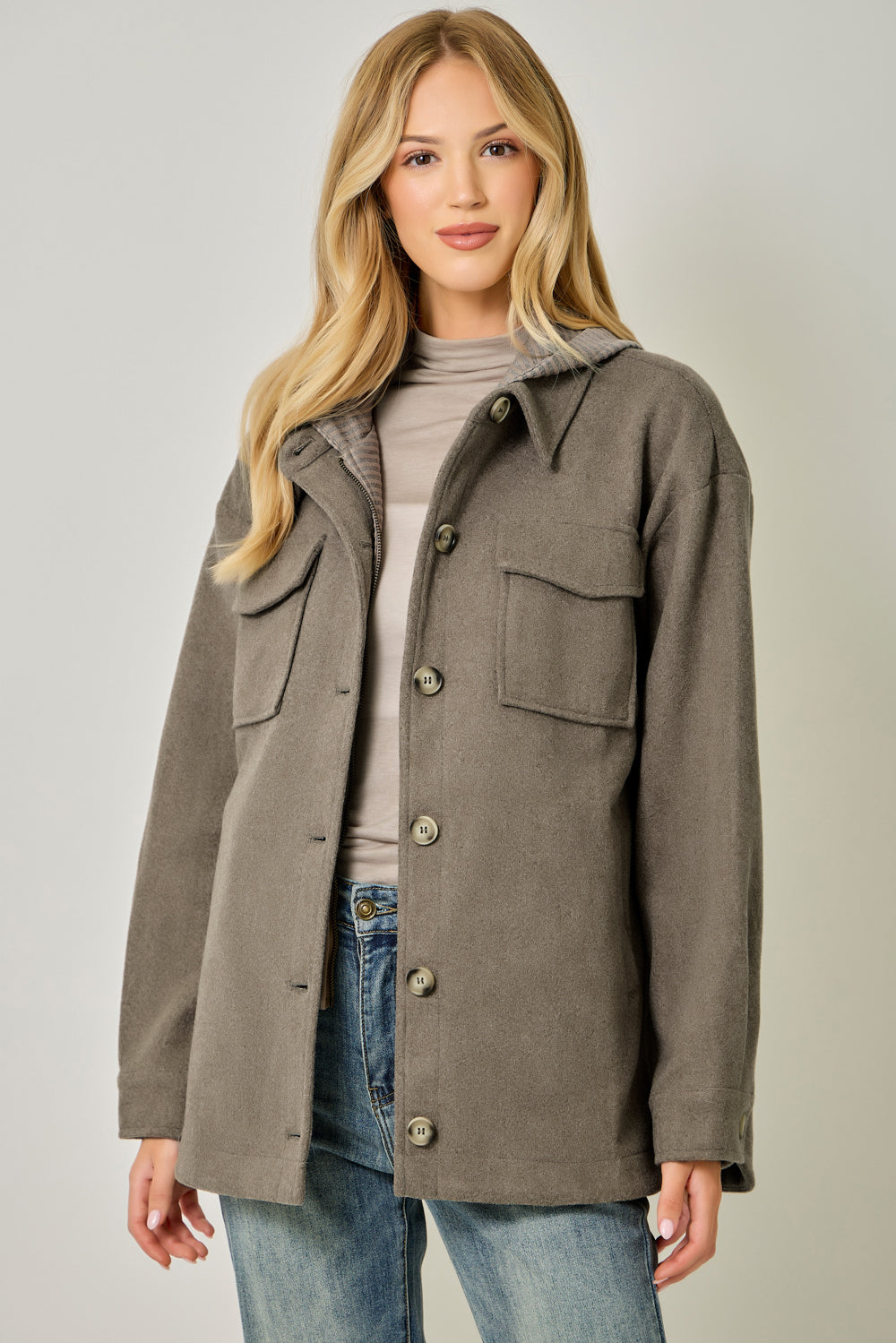 Two Fer Hoodie Coat