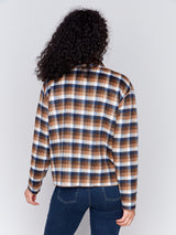 Reversible Plaid Oversized Jacket Truffle