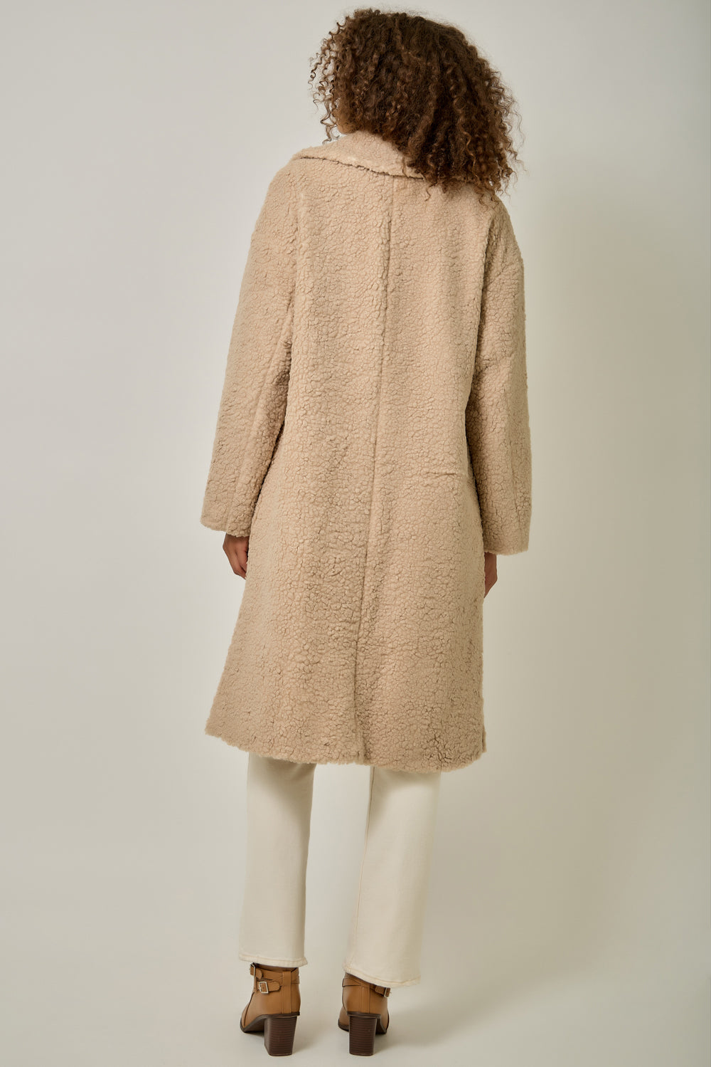Double Way Teddy Fur Long Coat