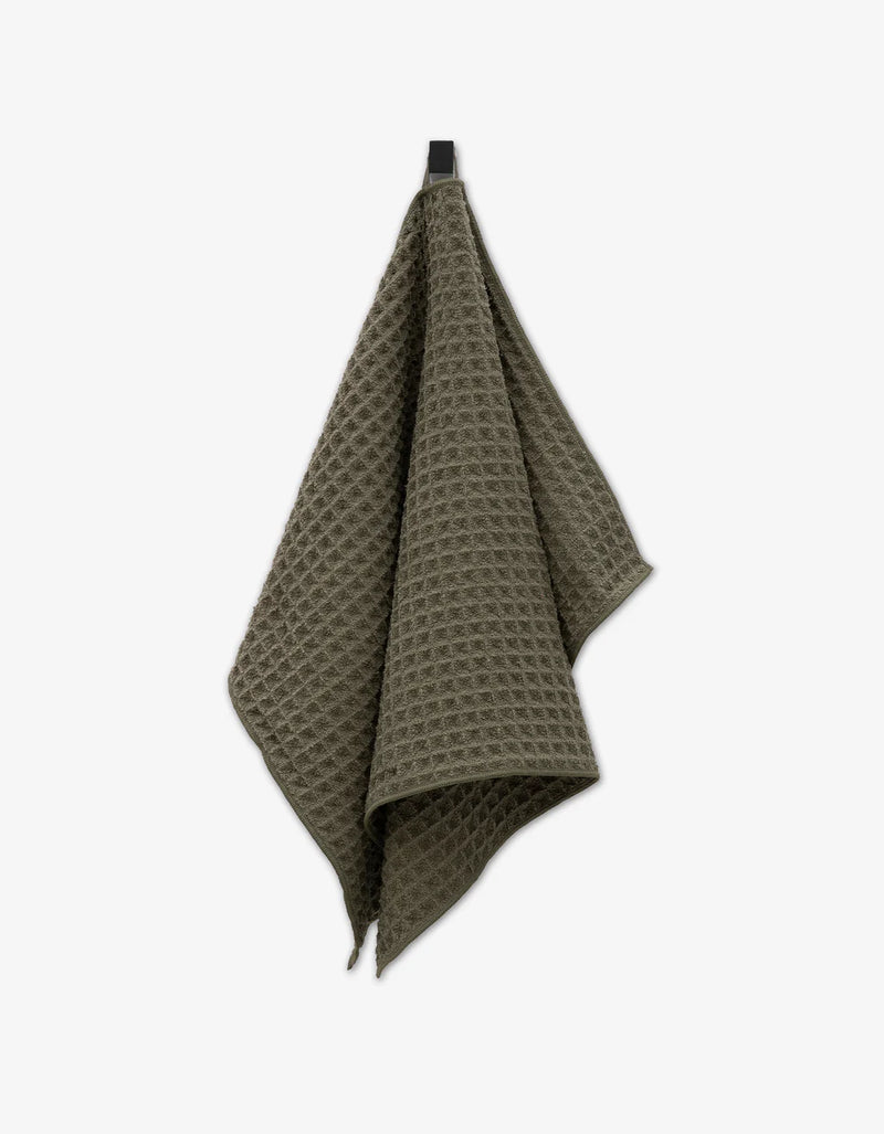 Geometry Waffle Hand Towel Forest