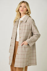 Single Breasted Midi Coat Oatmeal Mix