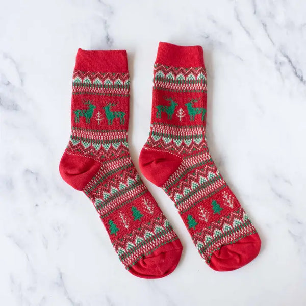 Holiday Deer Socks