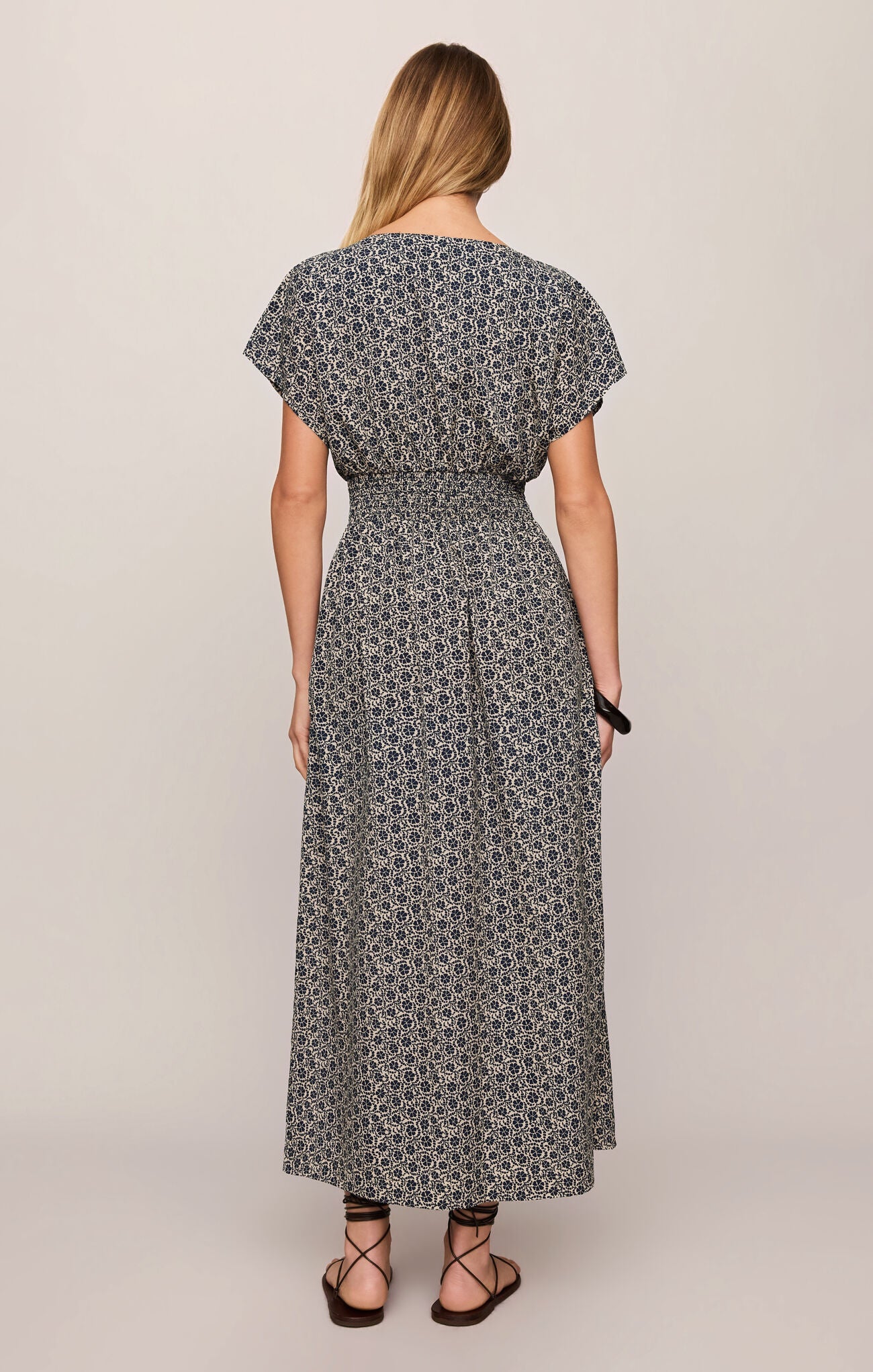 Sanna Iris Floral Midi Dress Eclipse