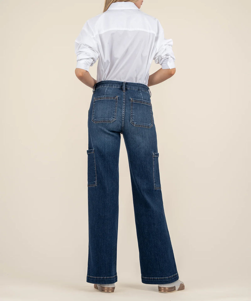 Jodi High Rise Wide Leg Front Carpenter Jeans Balance