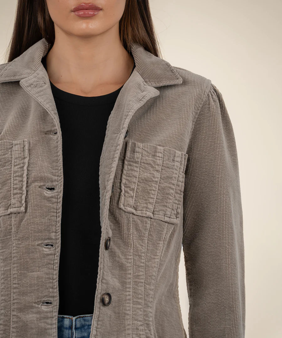 Kyra Button Up Corduroy Jacket Rosemary