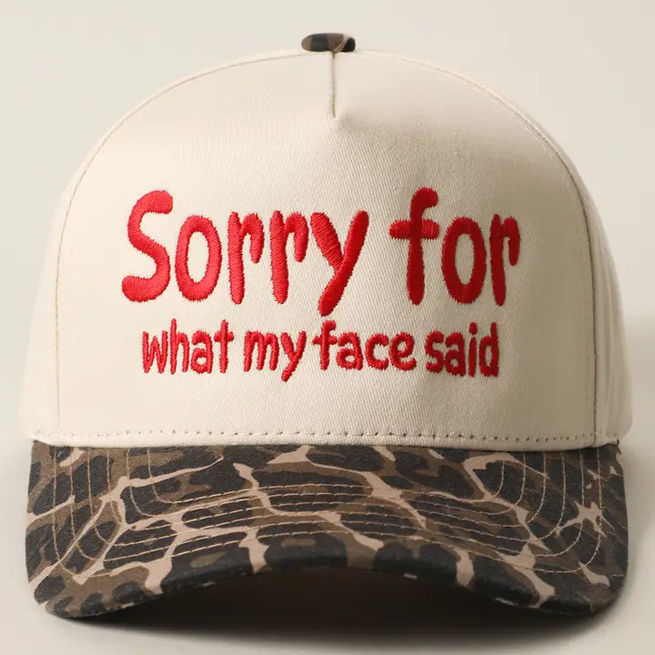 Sorry For What My Face Said Trucker Hat