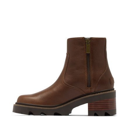 Joan Now Side Zip Booties Tobacco + Blackened Brown