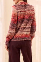 Ombre Nubby Mock Neck Sweater Jazzy