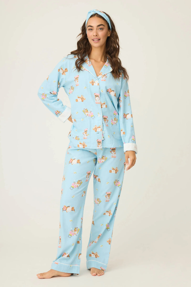 Flannel PJ Set Beary Cute