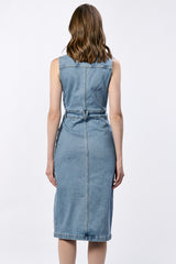 Trish Fitted Clean Hem Cargo Midi Dress Oasis