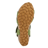 Babybell Wedge Sandals Green Suede