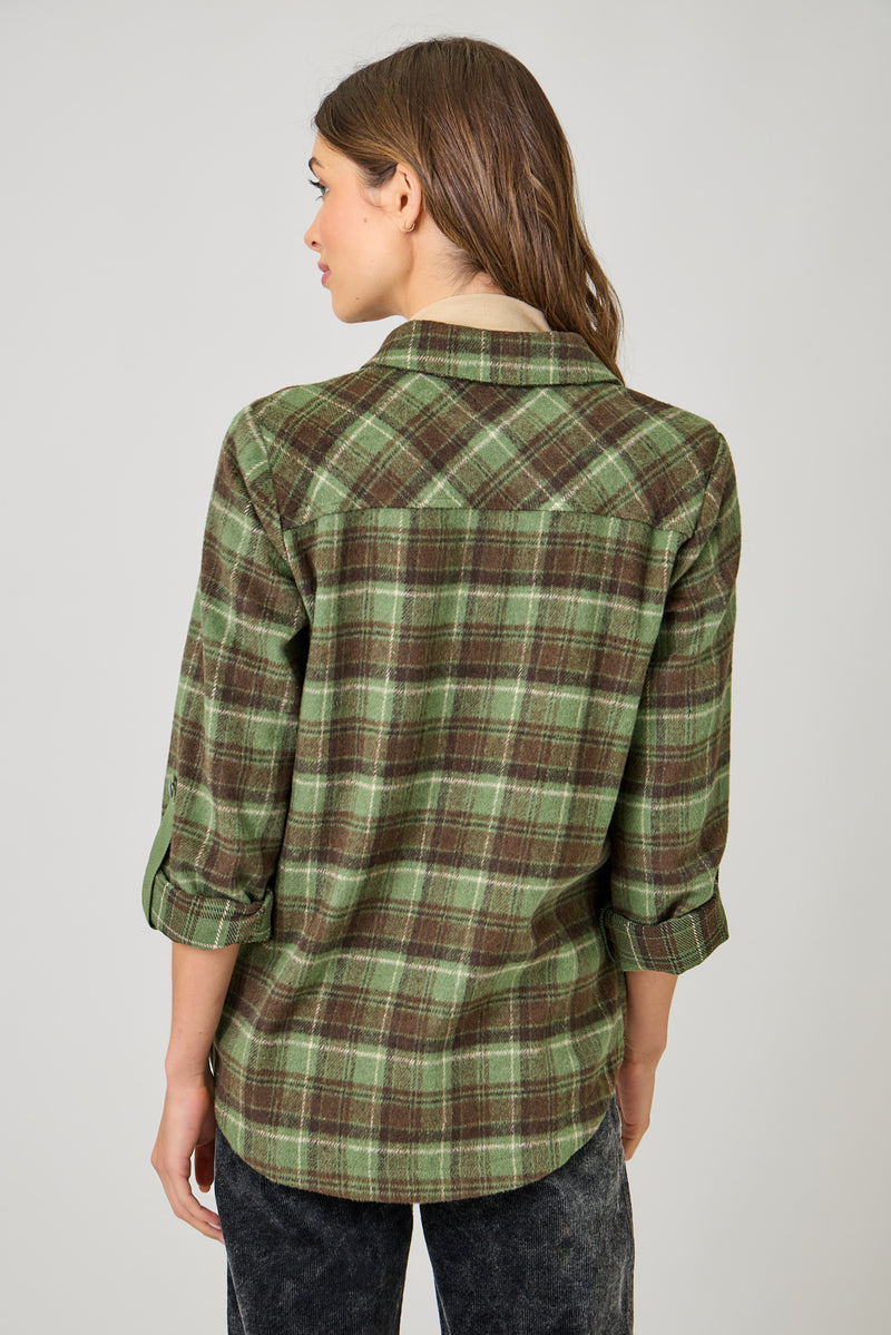 Plaid Shirt Jacket Cactus
