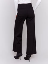 Pull On PDR Dressy Wide Leg Pants Black