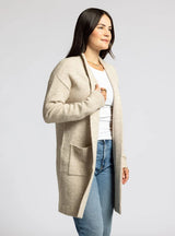 Avani Long Cardigan Heather Beige