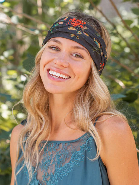 Full Boho Bandeau Charcoal Floral