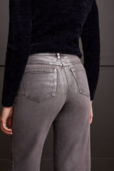 Coated Audrey Wide Leg Jeans Metallic Silver