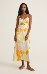 Aura Riviera Midi Dress Mellow Yellow
