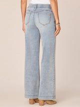 Ab Solution High Rise Wide Leg Jeans Light Blue
