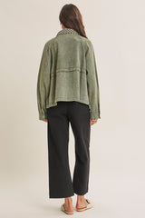 Heritage Field Mineral Washed Cotton Twill Jacket Washed Olive