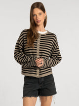Dover Cardigan Pewter Black