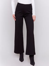 Pull On PDR Dressy Wide Leg Pants Black