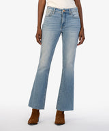 Stella High Rise Raw Hem Flare Jeans Priorities