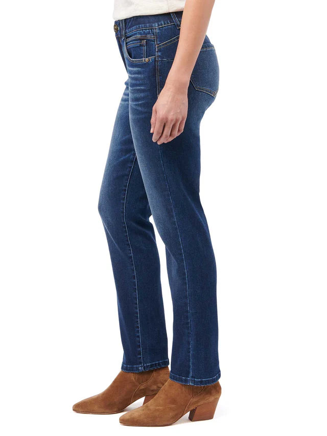 High Rise Repreve Straight Leg Jeans Blue