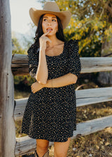 Sammie Puff Sleeve Mini Dress Saddle Blossom