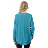 Dolman Zipper Top Turquoise Mini Cable