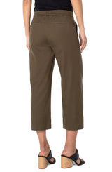 Kelsey Tie Front Culotte Pant Olive Grove