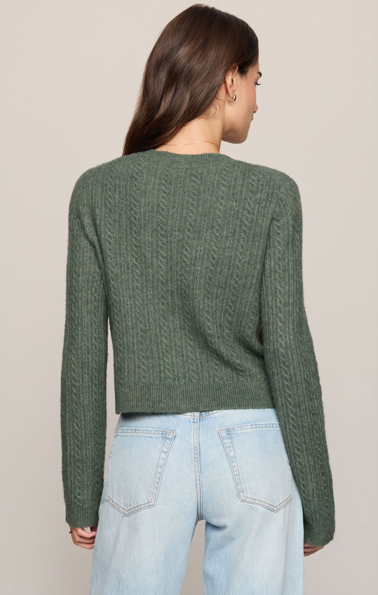 Medina Pointelle Cardigan Monstera