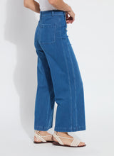 Mallory Sailor High Waist Wide Leg Denim Pants Mid Wash
