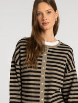 Dover Cardigan Pewter Black