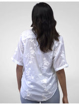 Kady Tonal Embroidered Blouse White