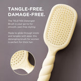 Teleties Hair Brush Tan Detangler - Thick Hair