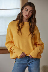 Riley Oversized High Neck Sweater Creamy Orange
