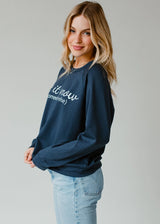 Let It Snow Somewhere Else Sweatshirt Navy