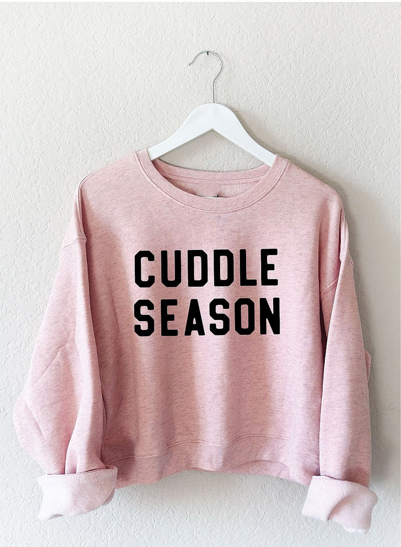 Cuddle Season Mid Graphic Sweatshirt Rose