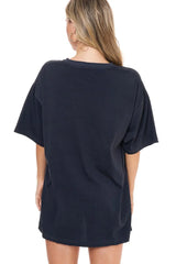From Par To Bar Oversize Vintage Tee Black