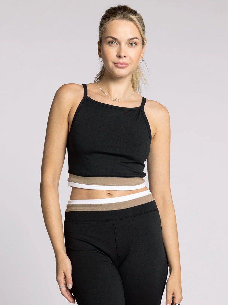 Wendy Cropped Tank Black