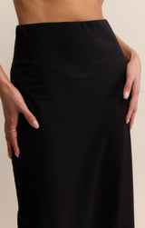 Gail Midi Skirt True Black