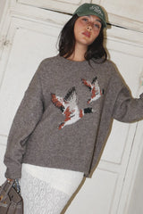Flying Duck Knit Sweater Mocha