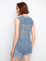 Printed Chest Pocket Sleeveless Top Mini