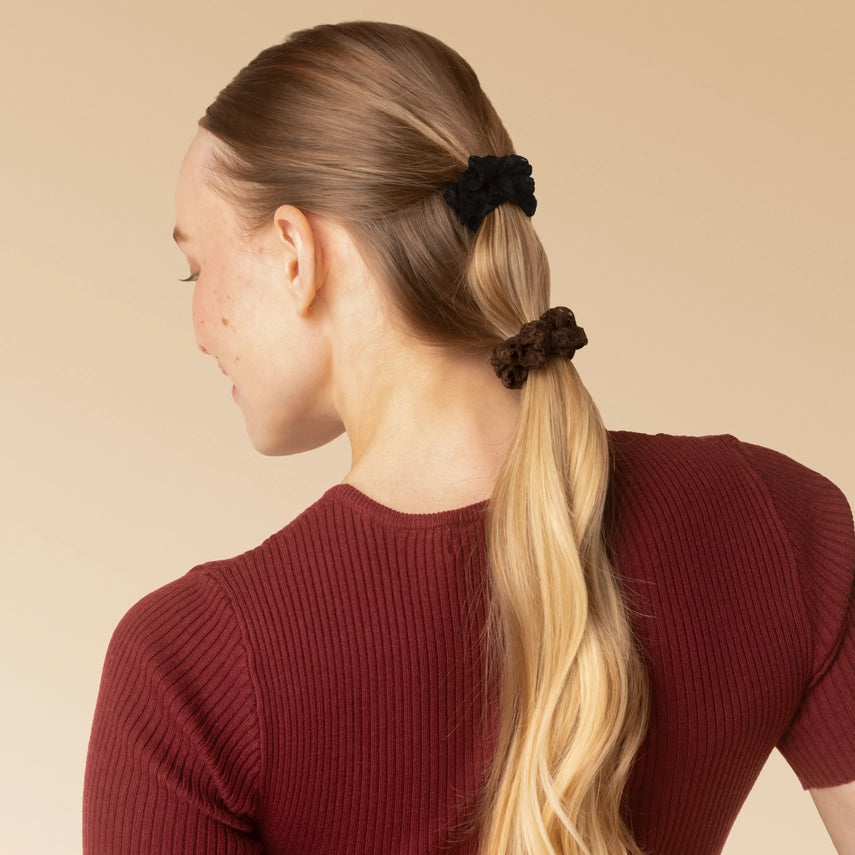 Ruched Lace Scrunchies - 5 Pack