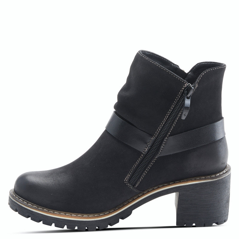 Firewood Heeled Booties Black