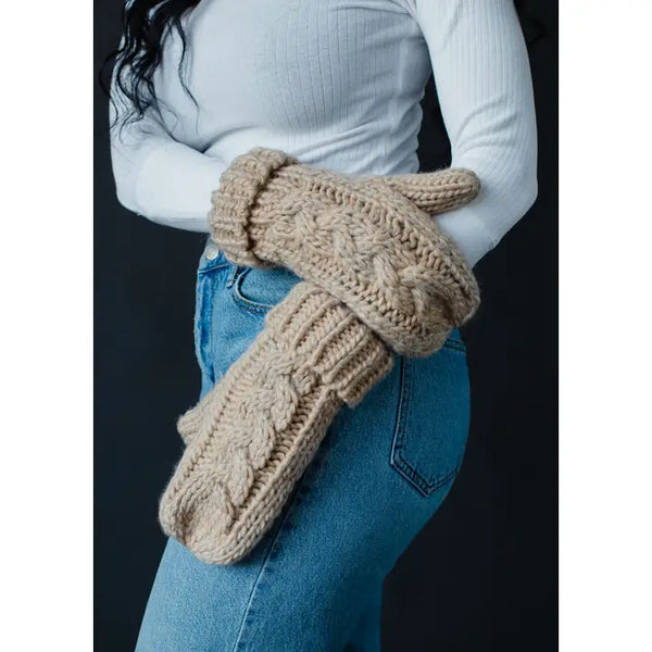 Chunky Cable Knit Mittens