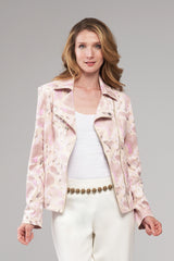 Vegan Leather Moto Jacket River Brush
