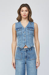 Fitted Denim Vest Medium